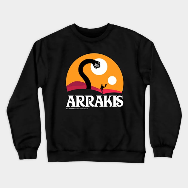 Fear Is The Mind Killer, Orange Arrakis Crewneck Sweatshirt by Dream Artworks